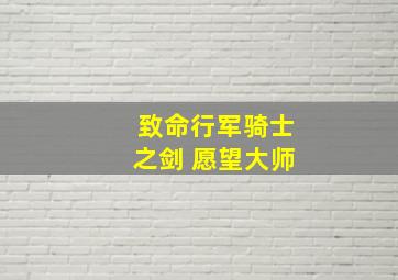 致命行军骑士之剑 愿望大师